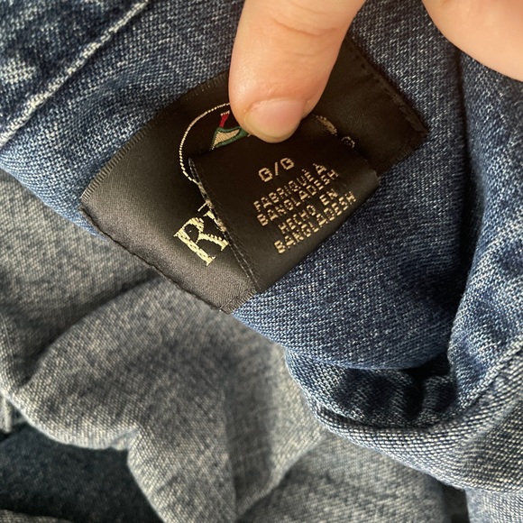 RedHead Denim Sleeveless Button-Down Shirt - Picture 4 of 4